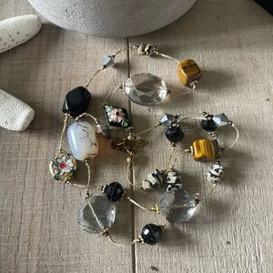 JEWELS BY PARK LANE GLASS AND GEMSTONE NECKLACE